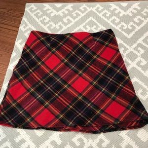 Plaid mini skirt